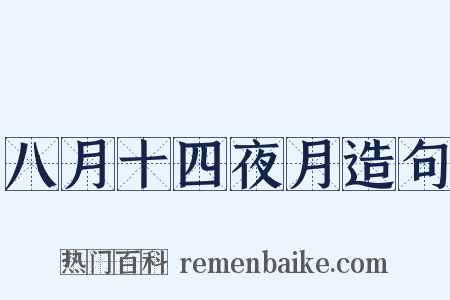 八月十四夜月造句是什么意思的图片